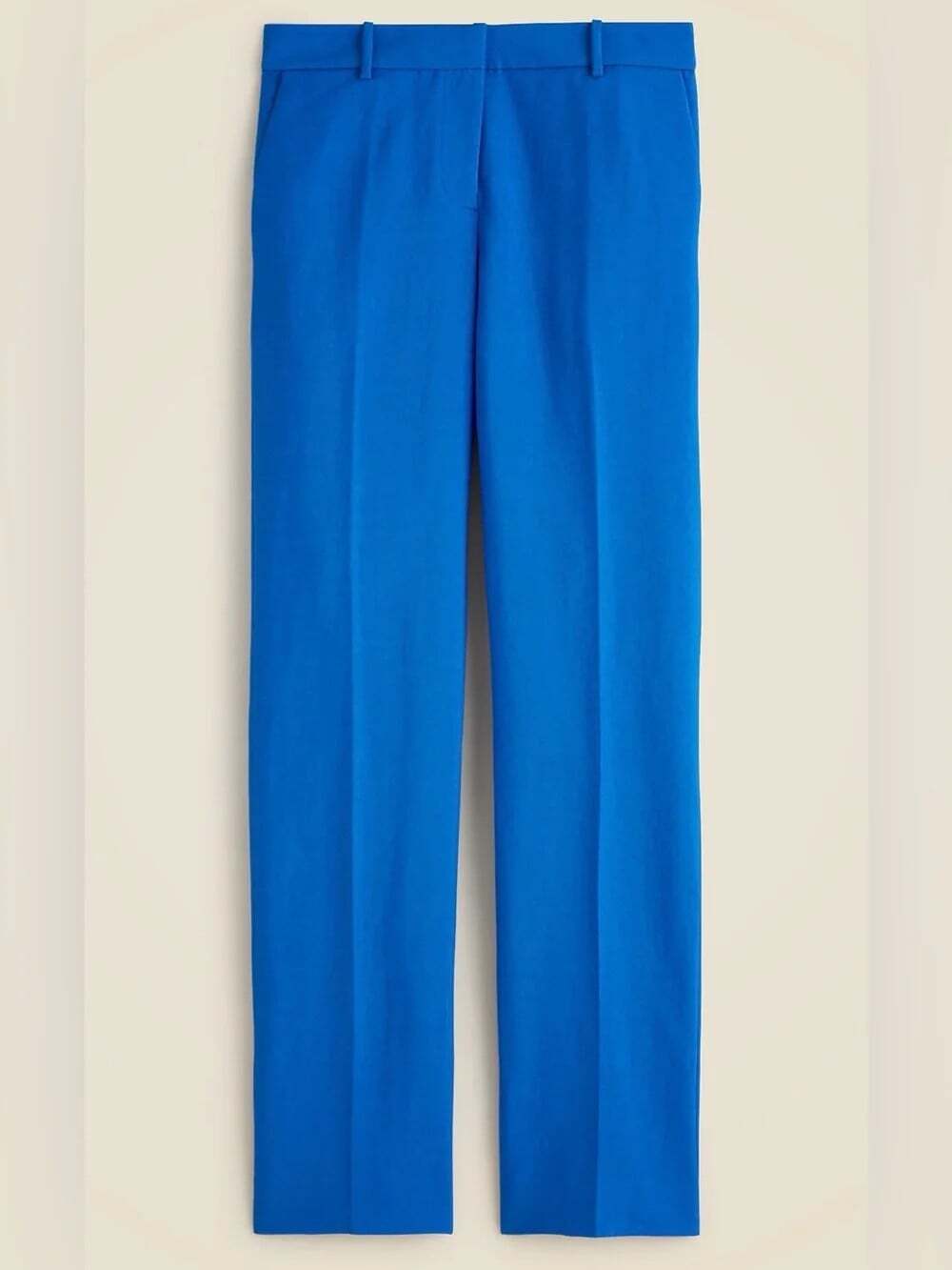 J Crew Women 2 Natalia Pant Four Season Stretch Tidewater Blue Pleated STAINED
